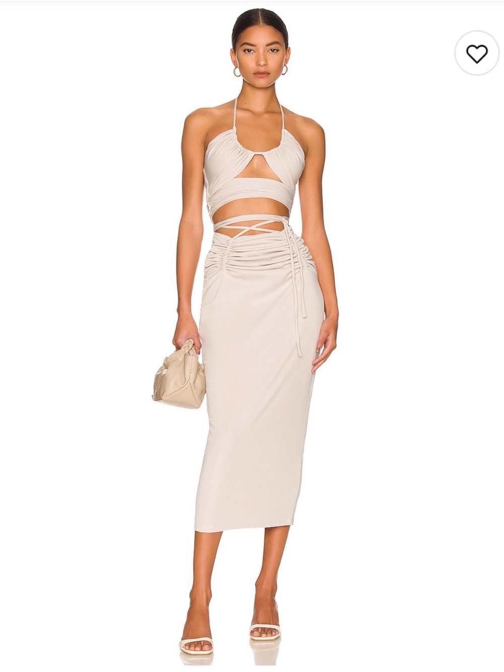 NBD NWT Aviana Midi Skirt in Cream- -Sz S